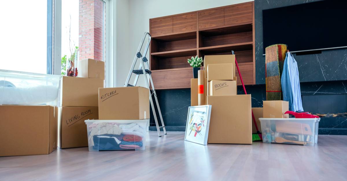 boxes in a house