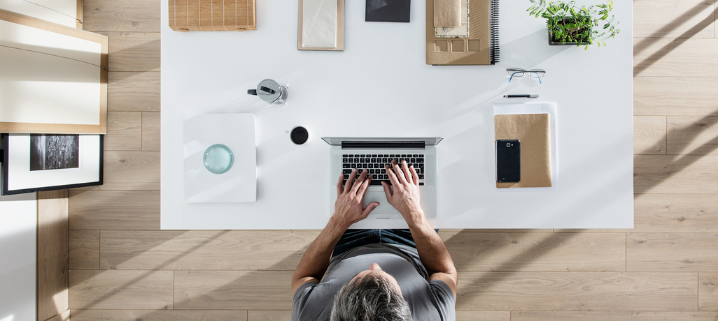 man working in office